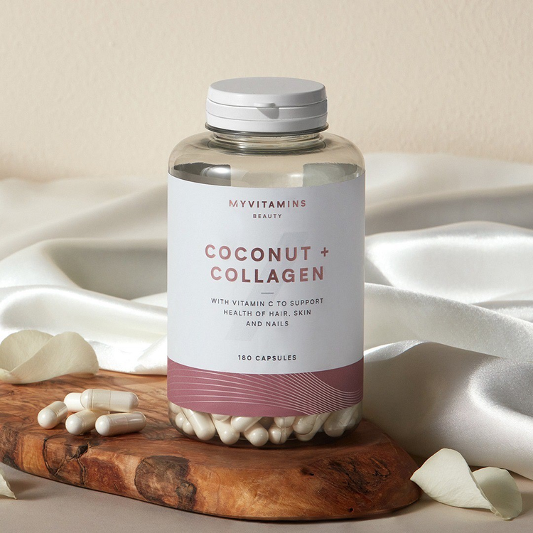 مکمل پوست و ناخن کوکنات کلاژن حاوی کلاژن و پودر نارگیل برای سلامت پوست 180 تایی اصل | COCONUT+COLLAGEN