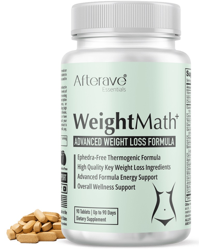 مکمل لاغری ویت مث پلاس افترایو اصل 90 تایی | Weight Math Afterave
