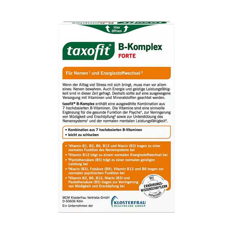 مکمل ب کمپلکس تاکسوفیت 40 عدد | Taxofit B-Komplex