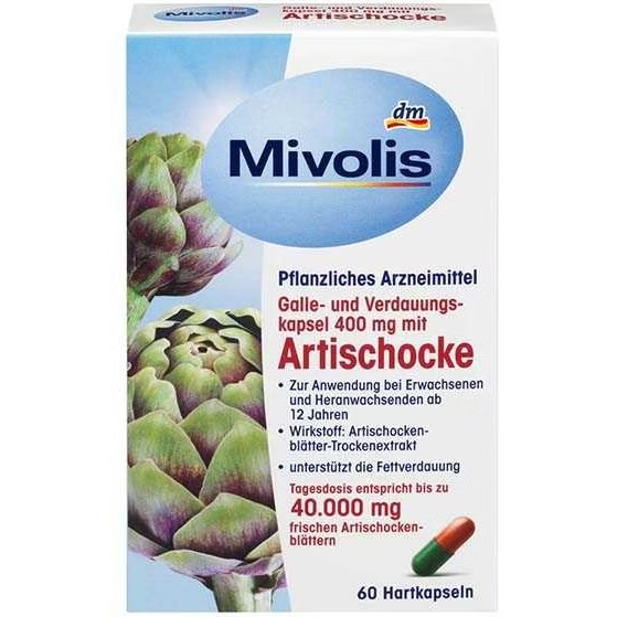 کپسول پاکسازی کبد کنگر فرنگی (آرتیشو) میولیس | Mivolis Artischocke 60 capsule