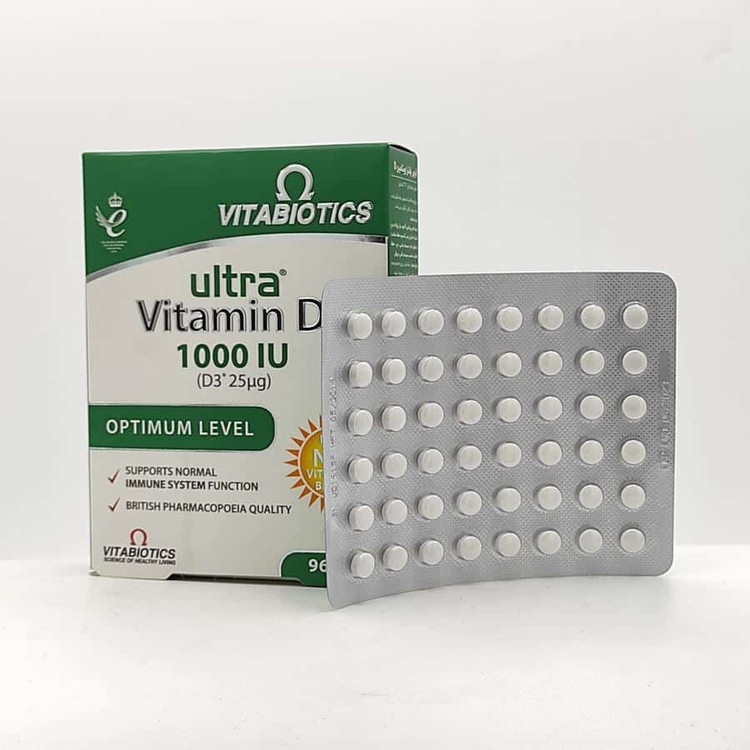قرص اولترا ویتامین دی 1000 ویتابیوتیکس ۹۰ عددی Vitabiotics Ultra Vitamin D 1000IU
