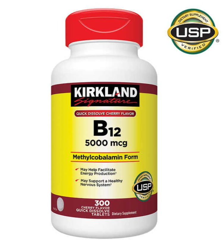 ویتامین ب 12 5000 میکروگرم کرکلند اصل | Kirkland B12 300 tablets