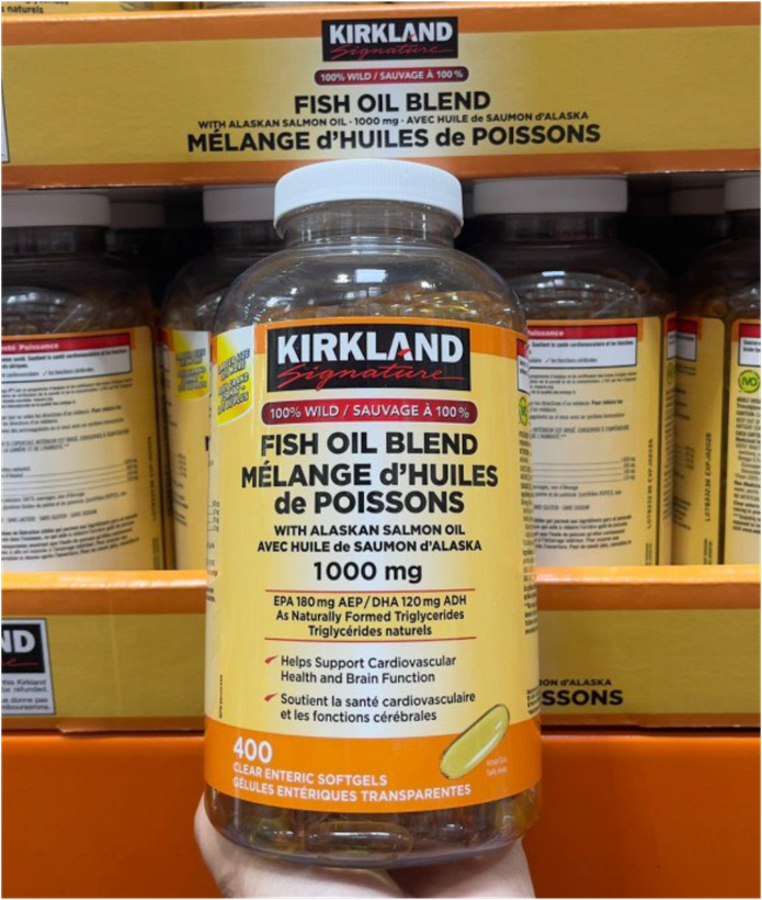 روغن ماهی ترکیبی blend کرکلند 1000 میلی گرم اصل | Kirkland Signature Fish Oil Complex 400softgels