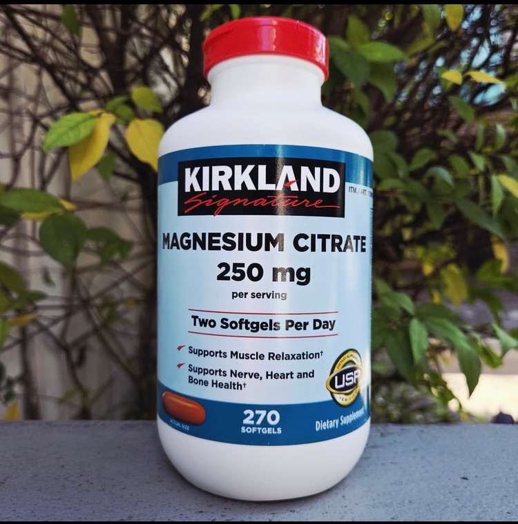 منیزیم سیترات کرکلند 250 میلی گرم | Kirkland magnesium sitrate 270 softgels