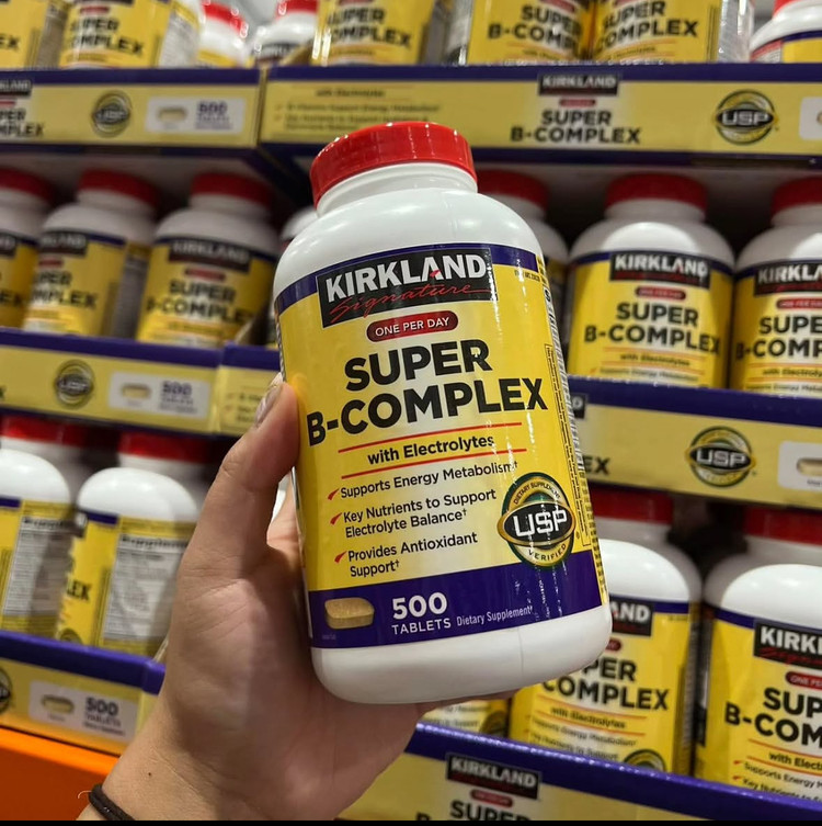 سوپر ب کمپلکس با الکترولیت کرکلند | Kirkland Signature Super B-Complex with Electrolyte 500 tablet