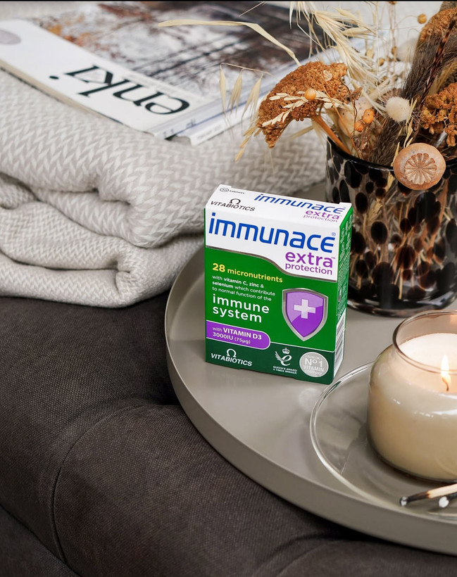 تقویت ایمنی بدن ایمیونس اکسترا ویتابیوتیکس | Vitabiotics Immunace Extra Protection 30 tablets