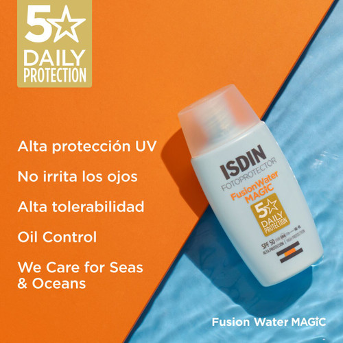 ضد آفتاب بیرنگ فیوژن واتر ایزدین مدل مجیک | ISDIN Fotoprotector Fusion Water Magic SPF 50
