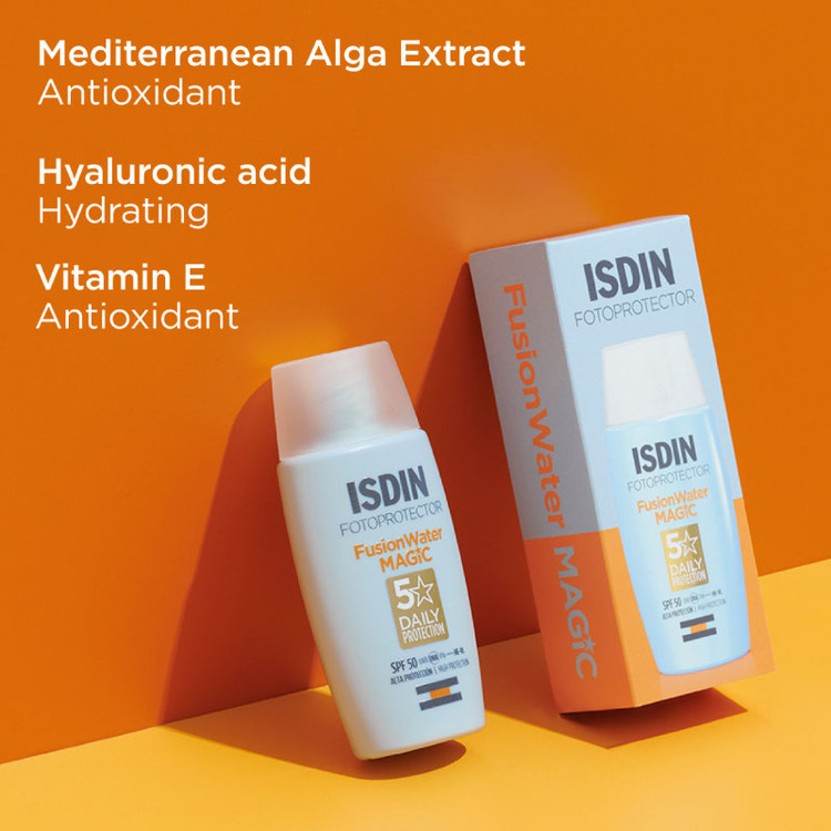 ضد آفتاب بیرنگ فیوژن واتر ایزدین مدل مجیک | ISDIN Fotoprotector Fusion Water Magic SPF 50
